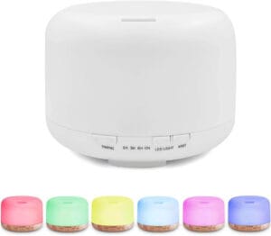 Difusor de Aromas Aromatizador Elétrico 500ml LED 7 Cores com Controle Remoto