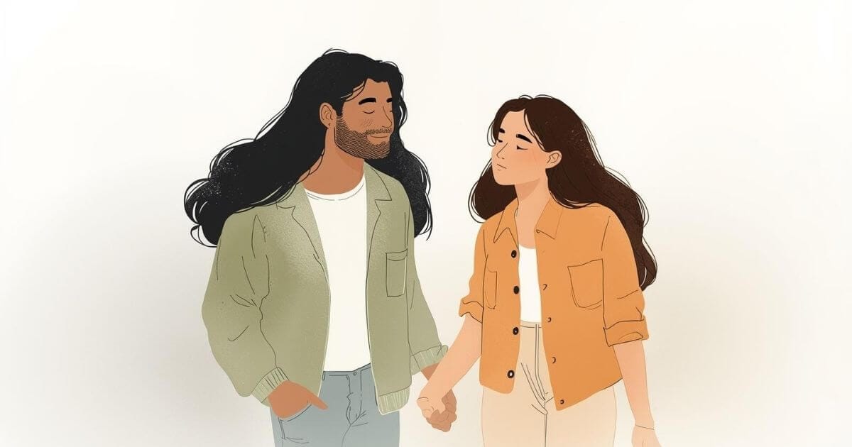 imagem de um homem e uma mulher de mãos dadas representando os relacionamentos saudaveis