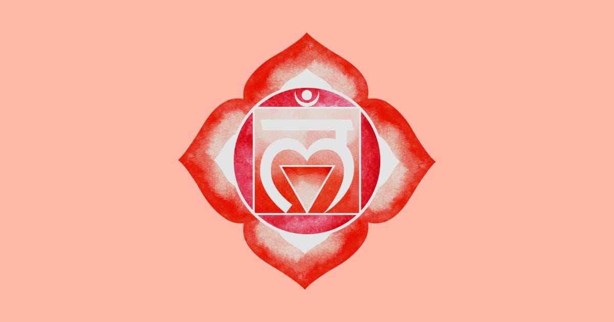 ilustração de Chakra Raiz (Muladhara): Como Desbloquear, Sintomas e Equilíbrio